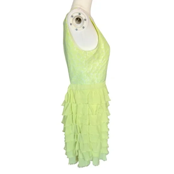 H&M Conscious Collection Round Neck Sleeveless Ruffled Open Back Dress Sz 8 - Picture 6 of 9